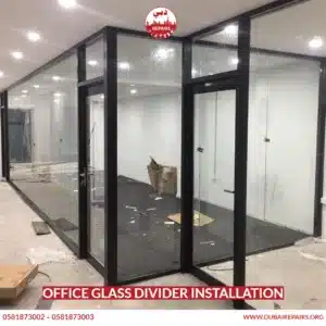 Office Glass Divider Installation