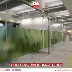 Office Glass Divider Installation