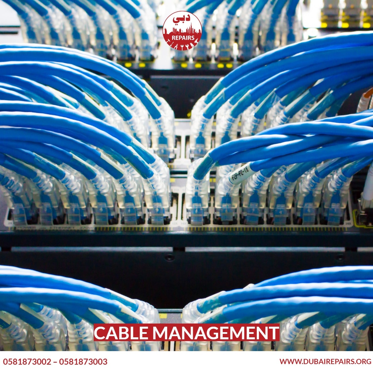 Cable Management Service Dubai - 0581873002, Electrician Dubai