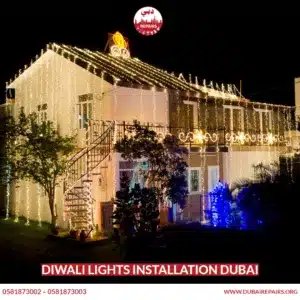 Diwali lights installation Dubai