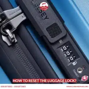 How to reset the luggage lock