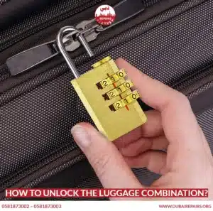 How to unlock the luggage combination?