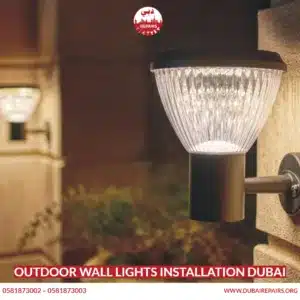 Outdoor wall lights installation Dubai
