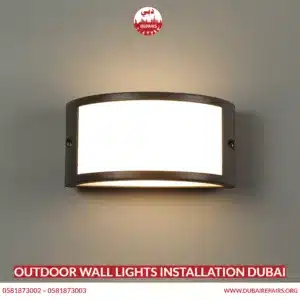Outdoor wall lights installation Dubai