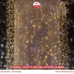 String lights installation Dubai
